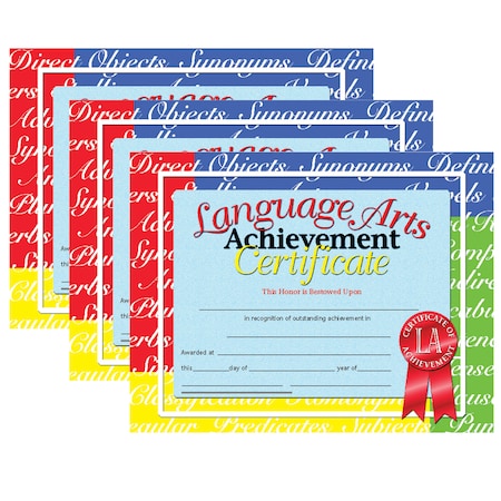 Hayes Language Arts Achievement Certificate, PK90 VA685